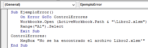 Vba word on error resume next